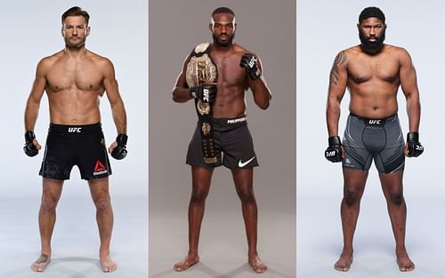 From left to right: Stipe Miocic, Jon Jones, and Curtis Blaydes [Images via Getty]