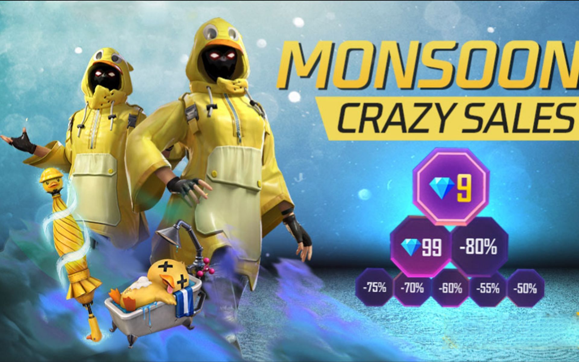 The Monsoon Crazy Sales event is live in Free Fire MAX (Image via Sportskeeda)