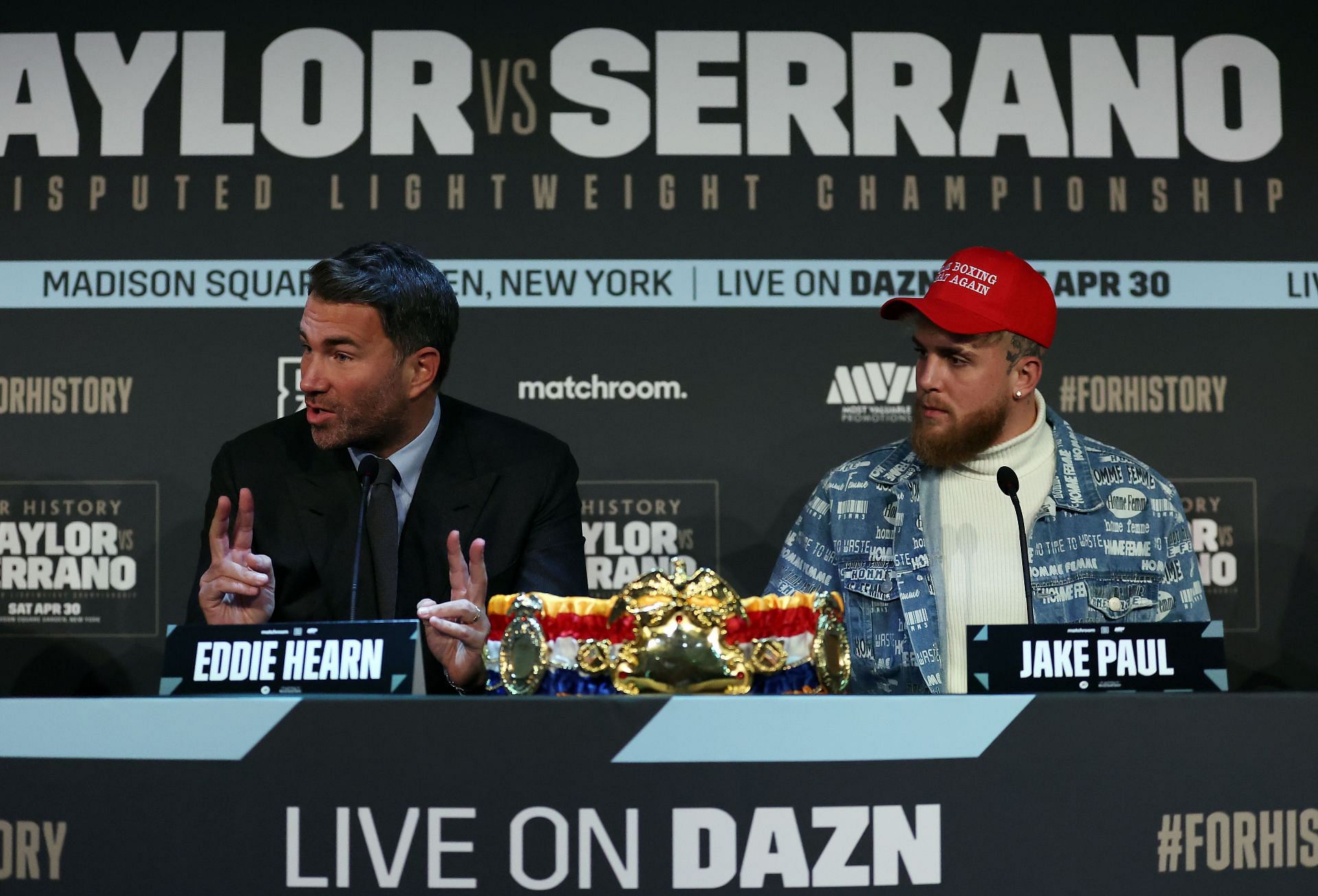 Eddie Hearn (left) and Jake Paul (right) - Via Getty Images