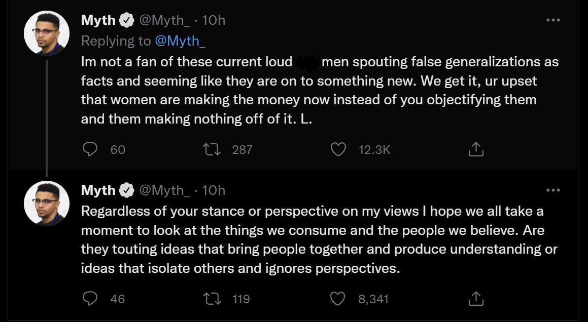 Greekgodx and Myth have a heated argument on Twitter amid controversial ...