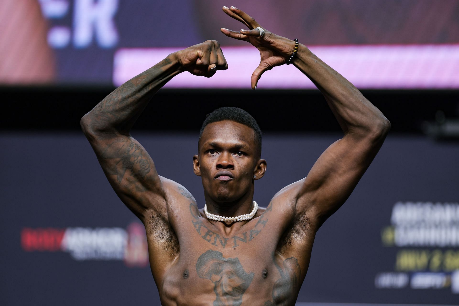 Israel Adesanya at UFC 276 Weigh-in