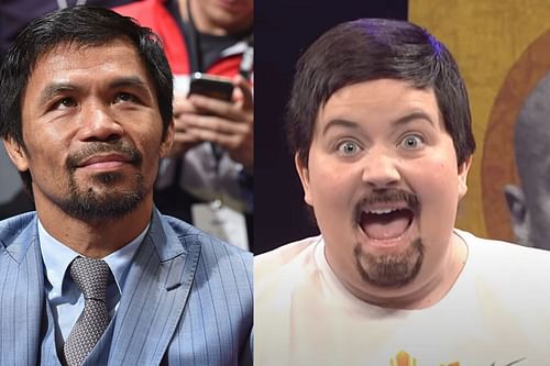 Manny Pacquiao (L) and Aidy Bryant (R) [Courtesy:SNL's Youtube Channel]