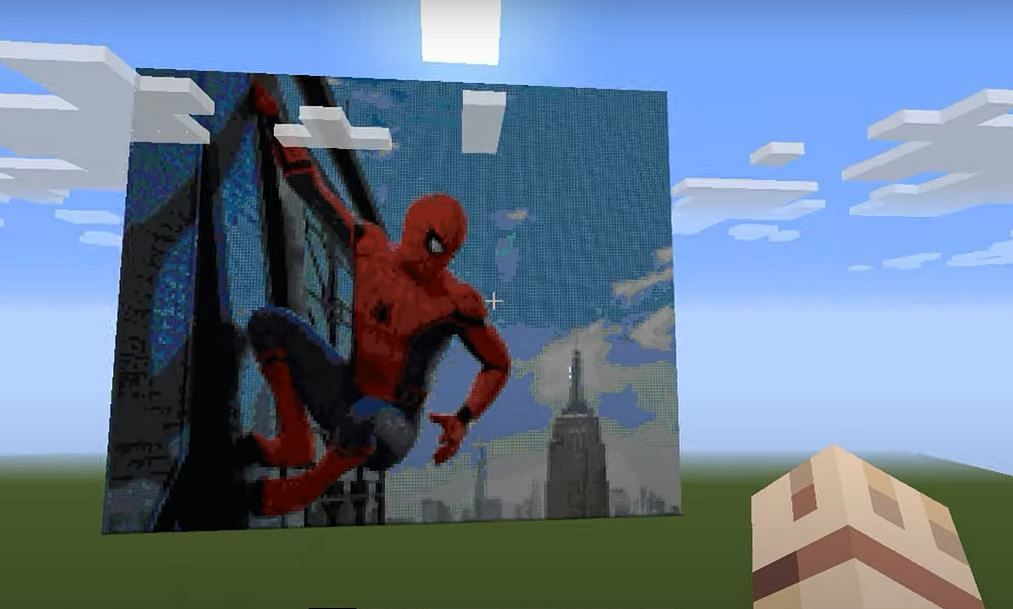 The Spider-Man art is very detailed (Image via Mojang)