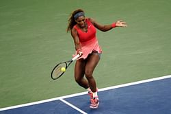 Serena Williams practices on special court built by husband Alexis Ohanian that mimics US open surface