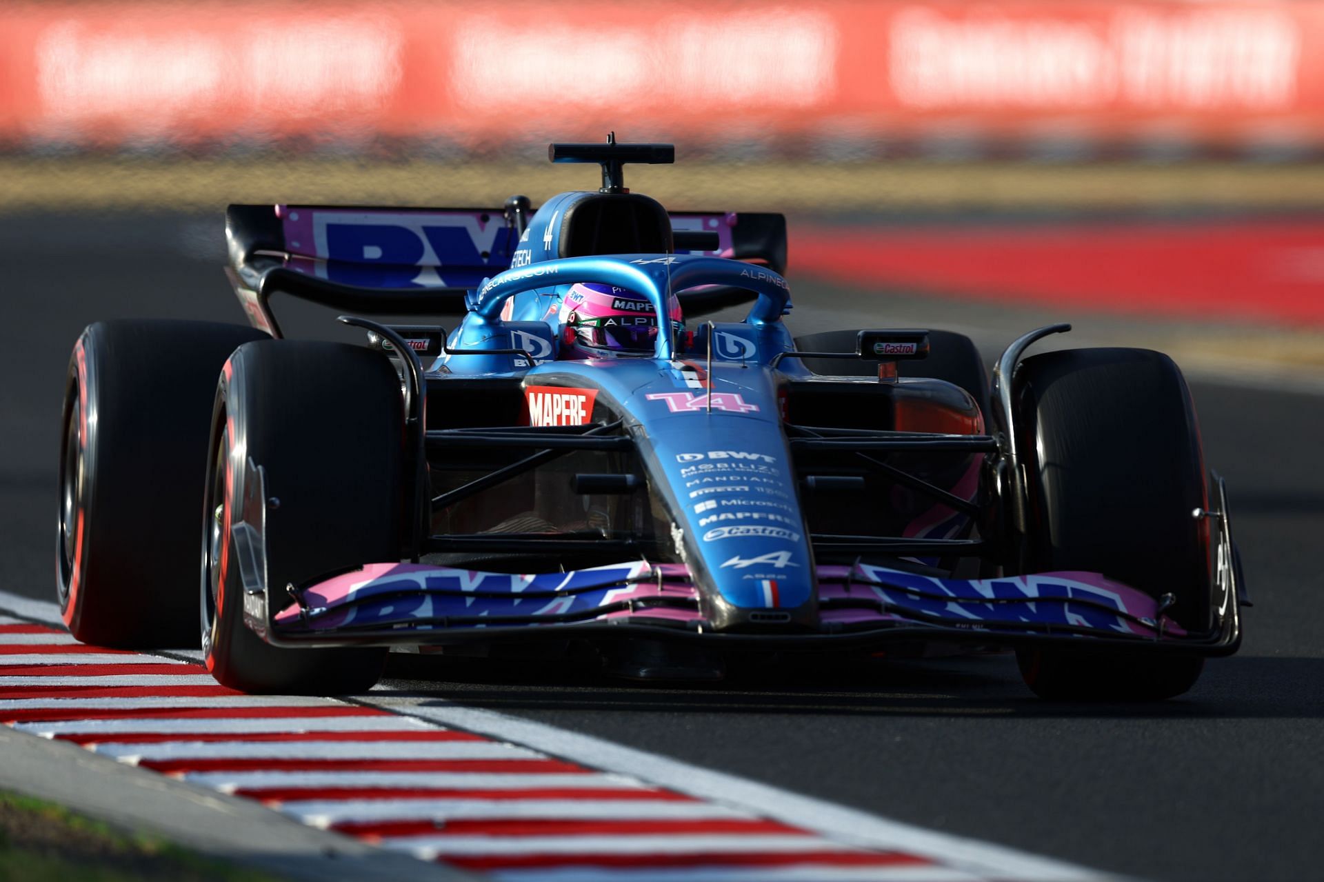 Alpine F1 driver Fernando Alonso in action during Free Practice at the 2022 F1 Hungarian GP weekend (Photo by Francois Nel/Getty Images)