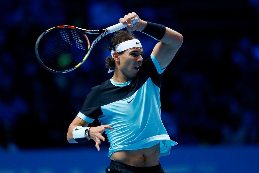 Rafael Nadal uses a buggy whip motion quite often on his forehands