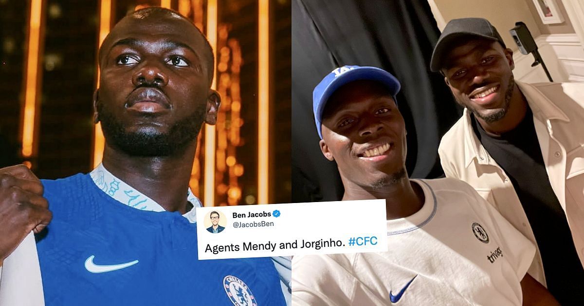 Chelsea fans celebrate the signing of Kalidou Koulibaly
