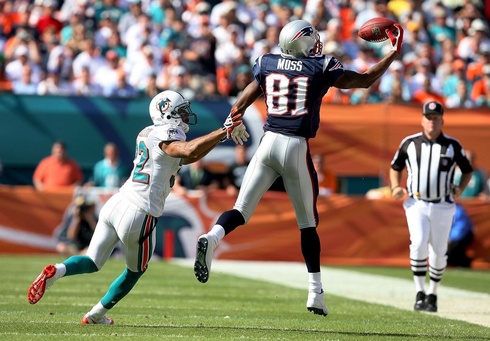 Randy Moss with the New England Patriots