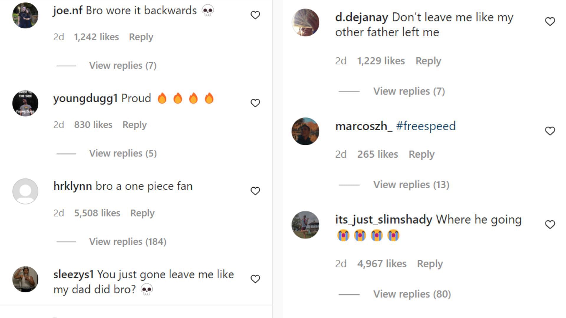Fans reaction (Image via iShowSpeed/Instagram)