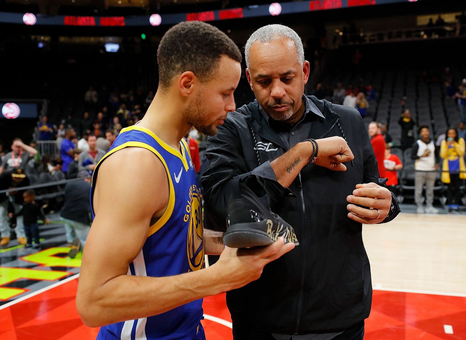 Steph Curry with his fatherDell.