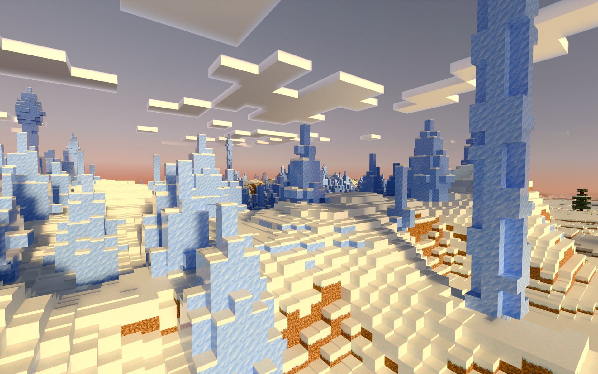 An ice spikes biome (Image via Minecraft)