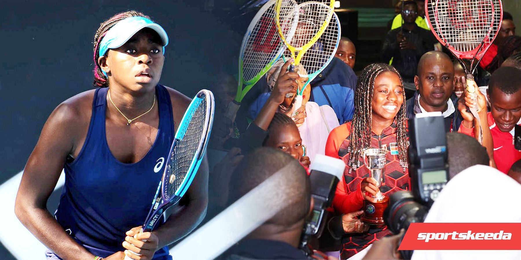 Angella Okutoyi received a hero&#039;s welcome in her home country of Kenya for her Wimbledon win