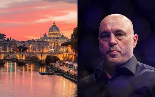 The Vatican (left), Joe Rogan (right) [Image via @vaticanmuseums on Instagram]