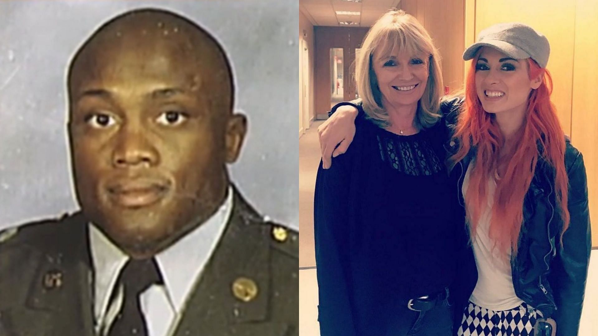 Bobby Lashley (left) and Becky Lynch with her mother (right)