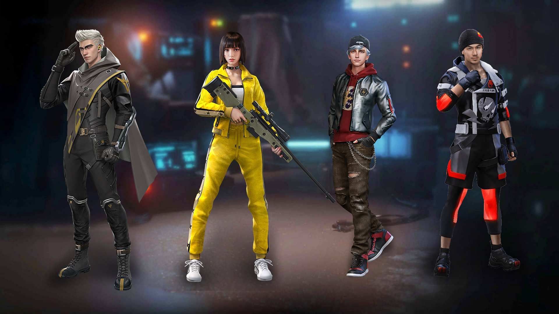 Garena Free Fire MOD APK  Gambar, Gambar grafit, Kostum karakter