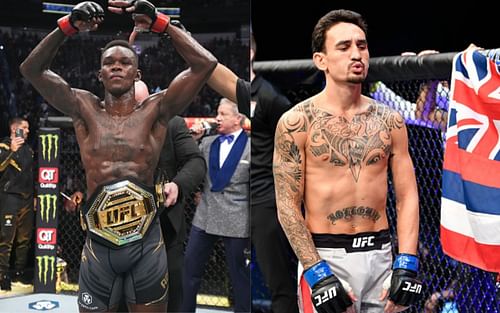 Israel Adesanya (L) and Max Holloway (R) [Images via Getty]