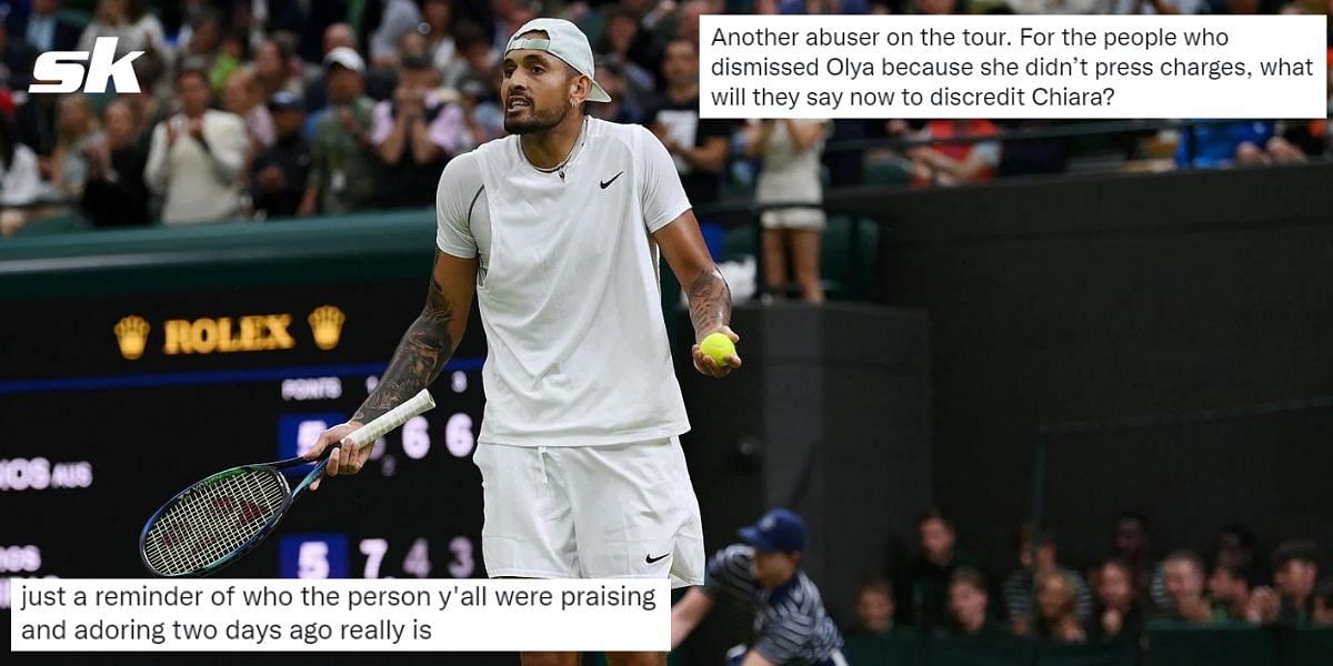 Tennis fans react to Nick Kyrgios being charged by an Australian court for assaulting an ex-girlfriend.