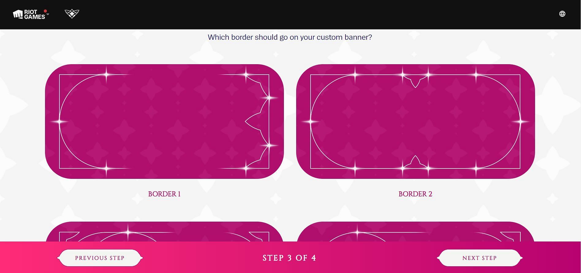 Choose a border (Image via Riot Games)