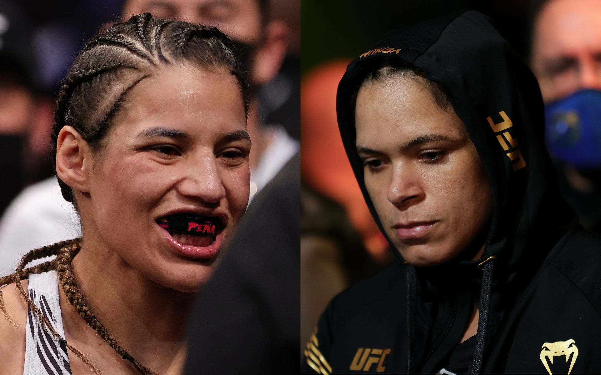 Julianna Pena (L); Amanda Nunes (R)