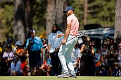 Video: Steph Curry emulates his iconic 'night night' celebration after draining a long range shot at American Century Golf Championship
