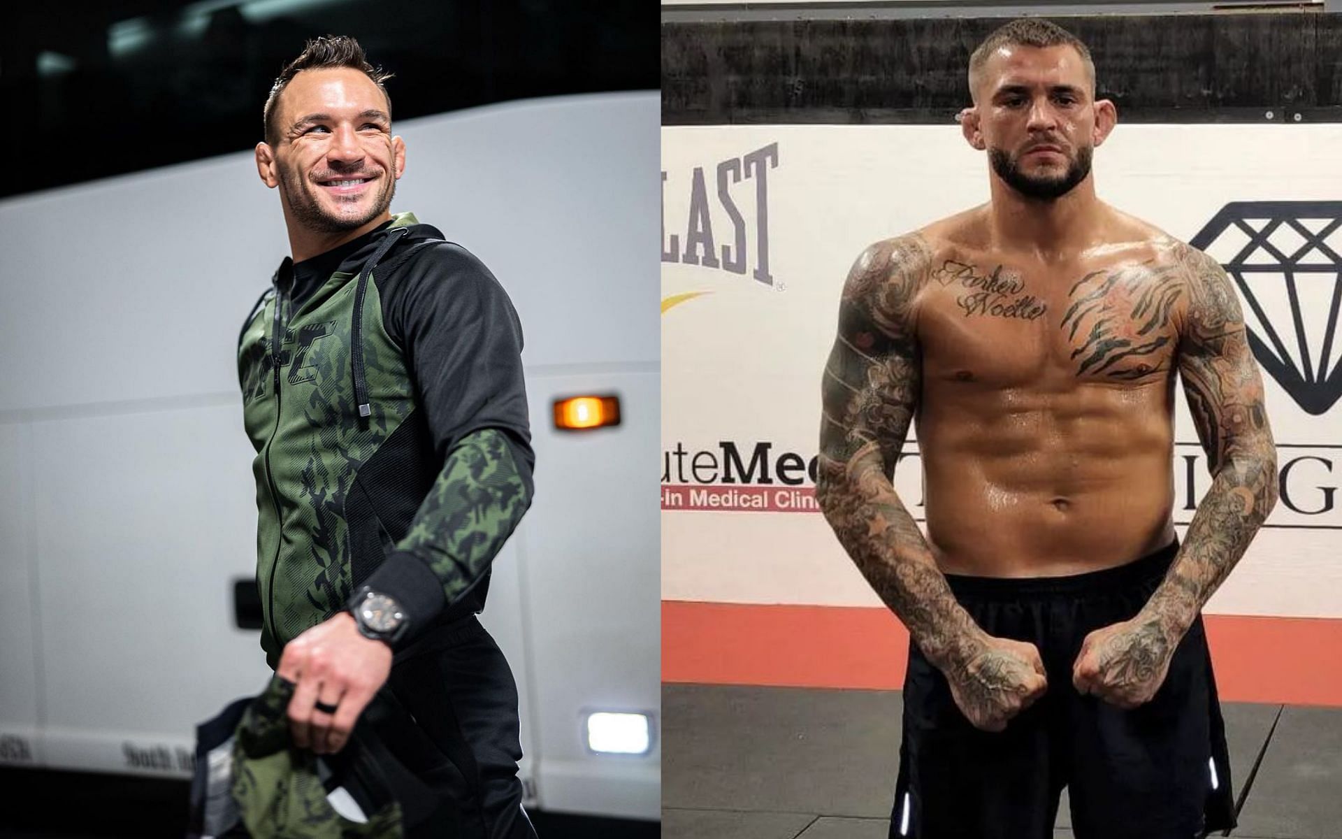 Michael Chandler (left) and Dustin Poirier (right) [Images via @mikechandlermma and @dustinpoirier on Instagram]