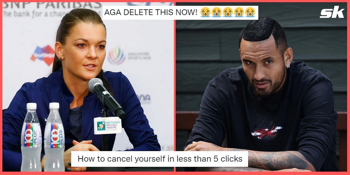 Tennis fans react to Agnieszka Radwanska&#039;s message supporting Nick Kyrgios during his Wimbledon quarterfinal
