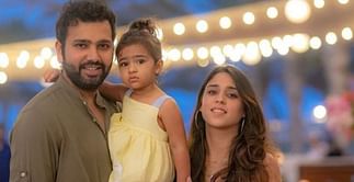 Rohit Sharma spends quality time with wife and daughter at UK water park