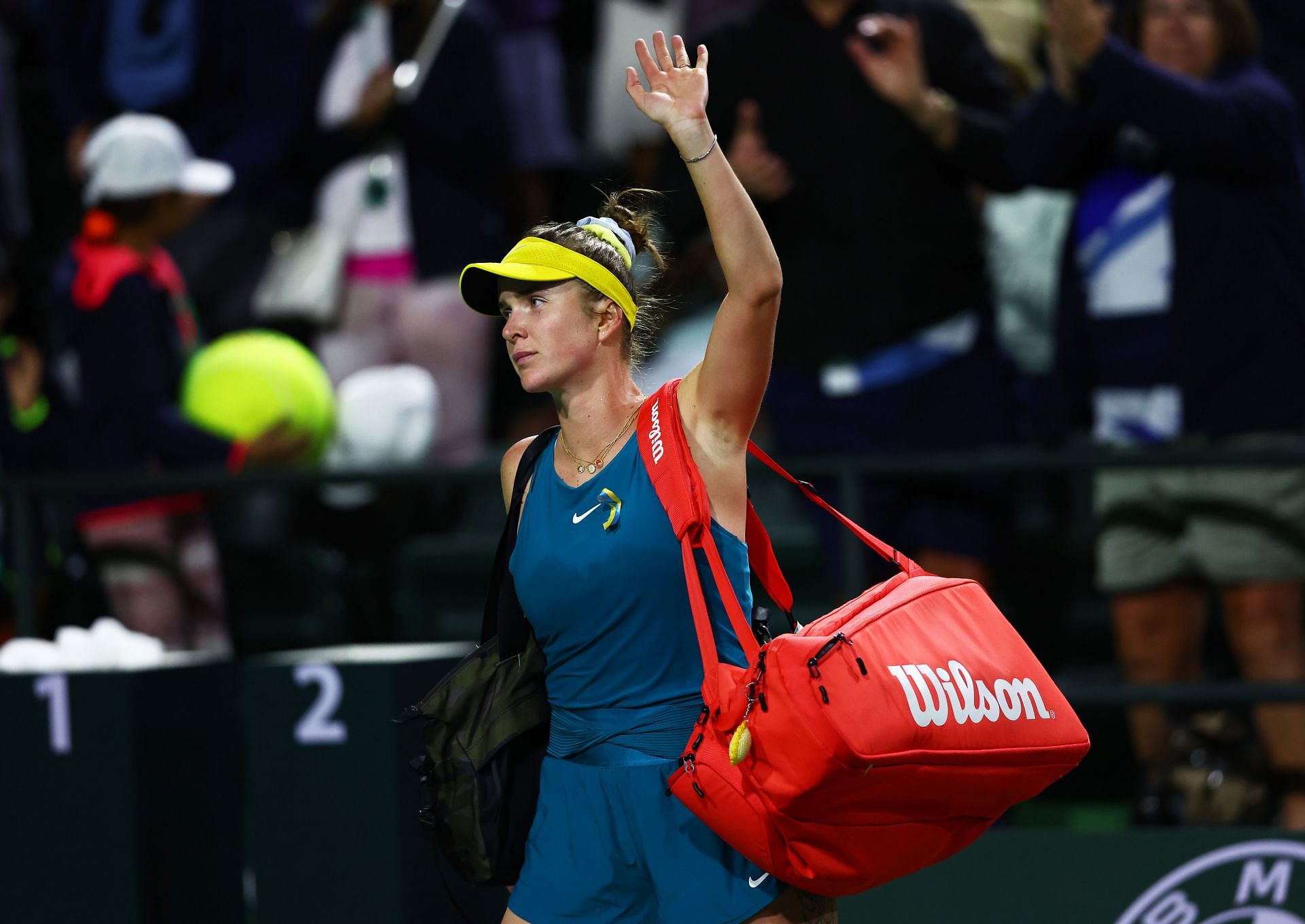 Elina Svitolina in action at the BNP Paribas Open