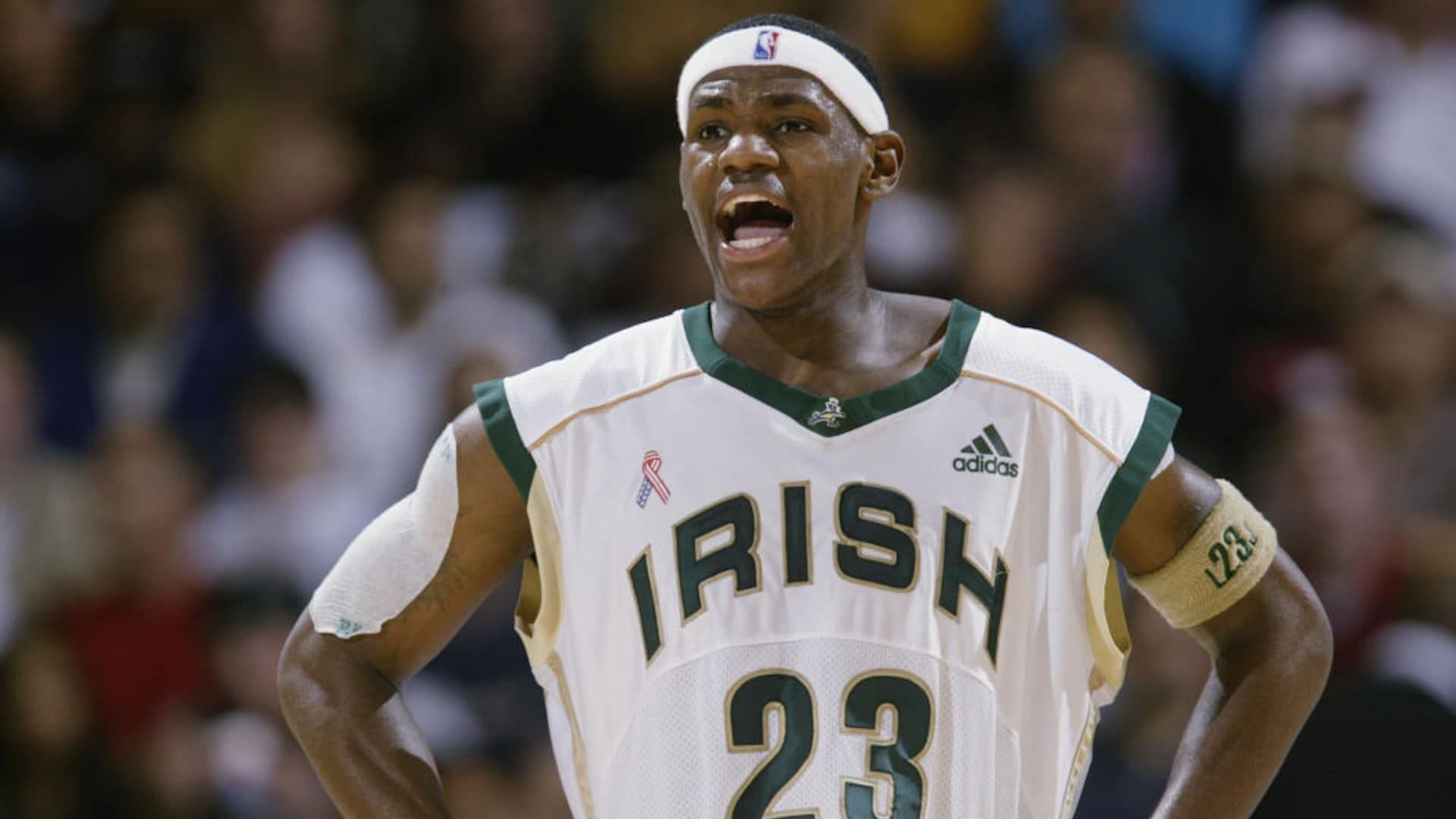 LeBron James in action during a high school game [Photo source NBA.com]