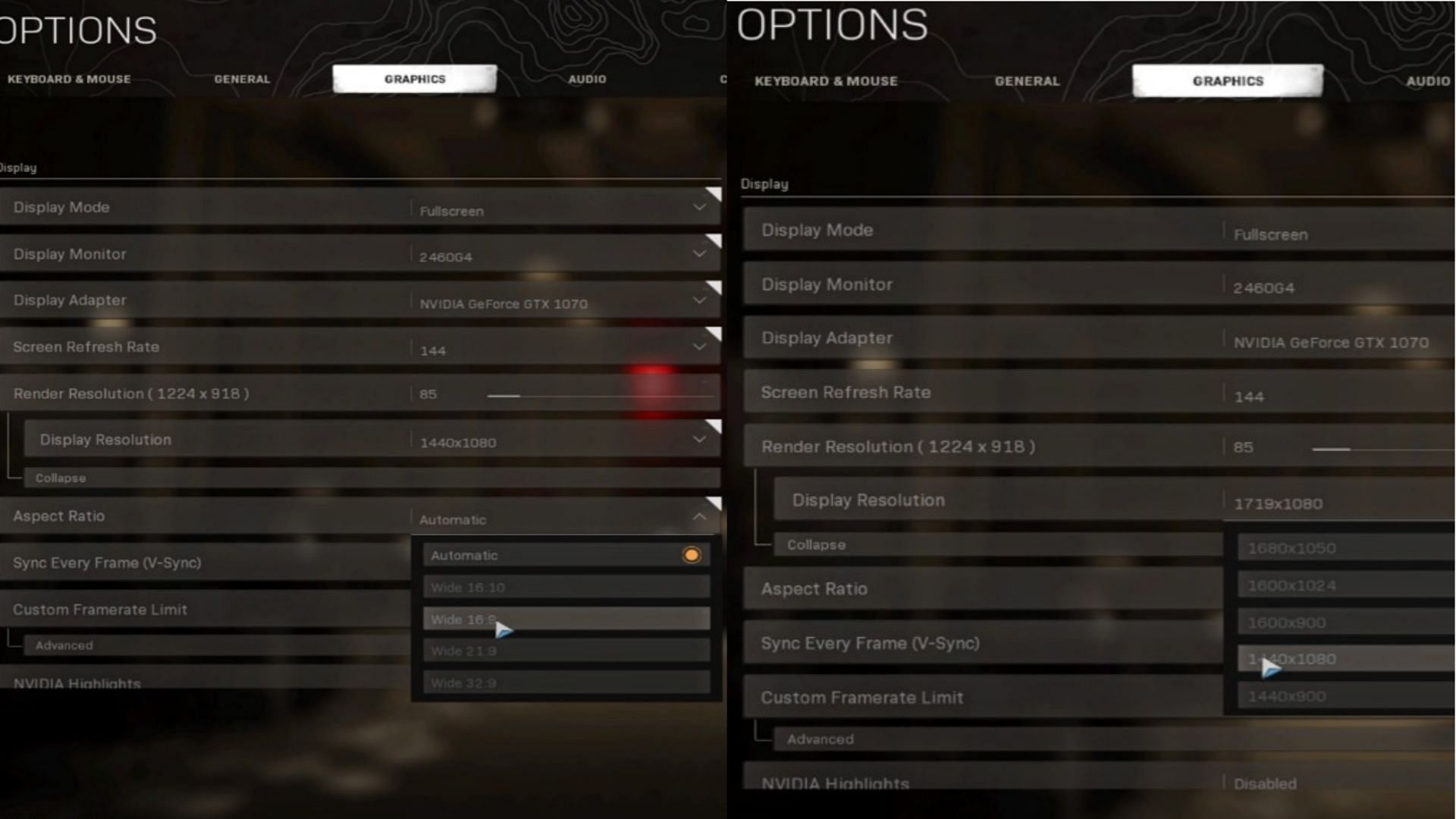 A visual representation of how to change the game settings (Image via KieranTV)