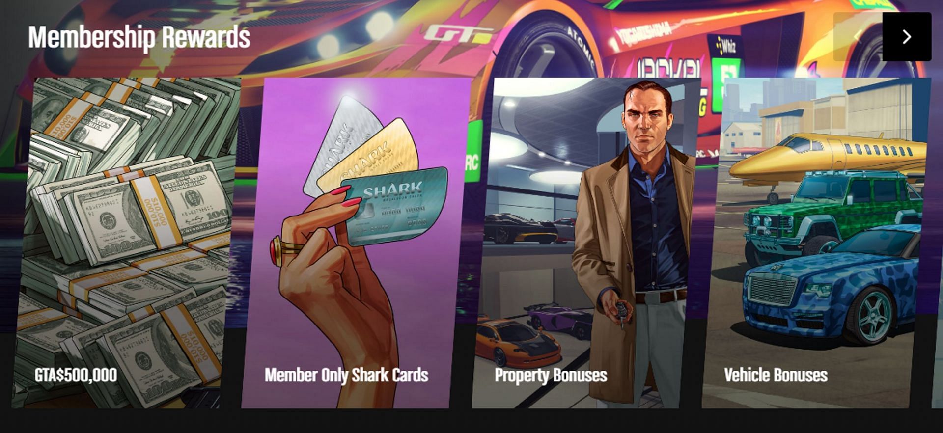 How the promotion looks like on Rockstar&#039;s website (Image via Rockstar Games)