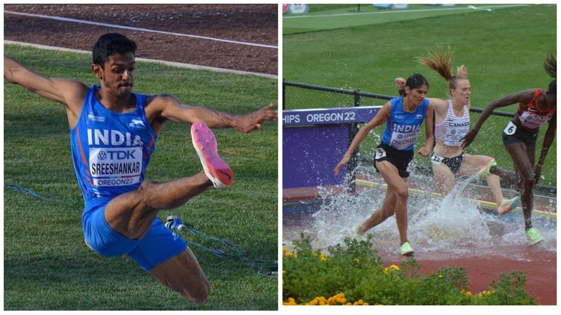 World Athletics Championships 2022: M Sreeshankar (L) and Parul Chaudhary (R). (Pic Credit: AFI)