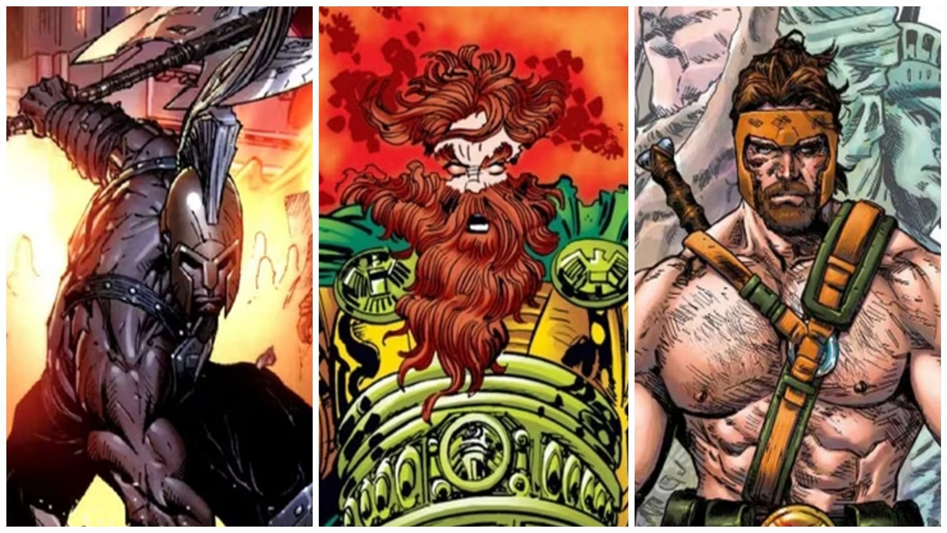 Ares, Zeus, and Hercules from Marvel (Images via Marvel Comics)