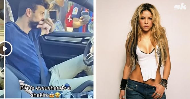 Barcelona defender Gerard Pique caught listening to Shakira's song in his car while leaving training