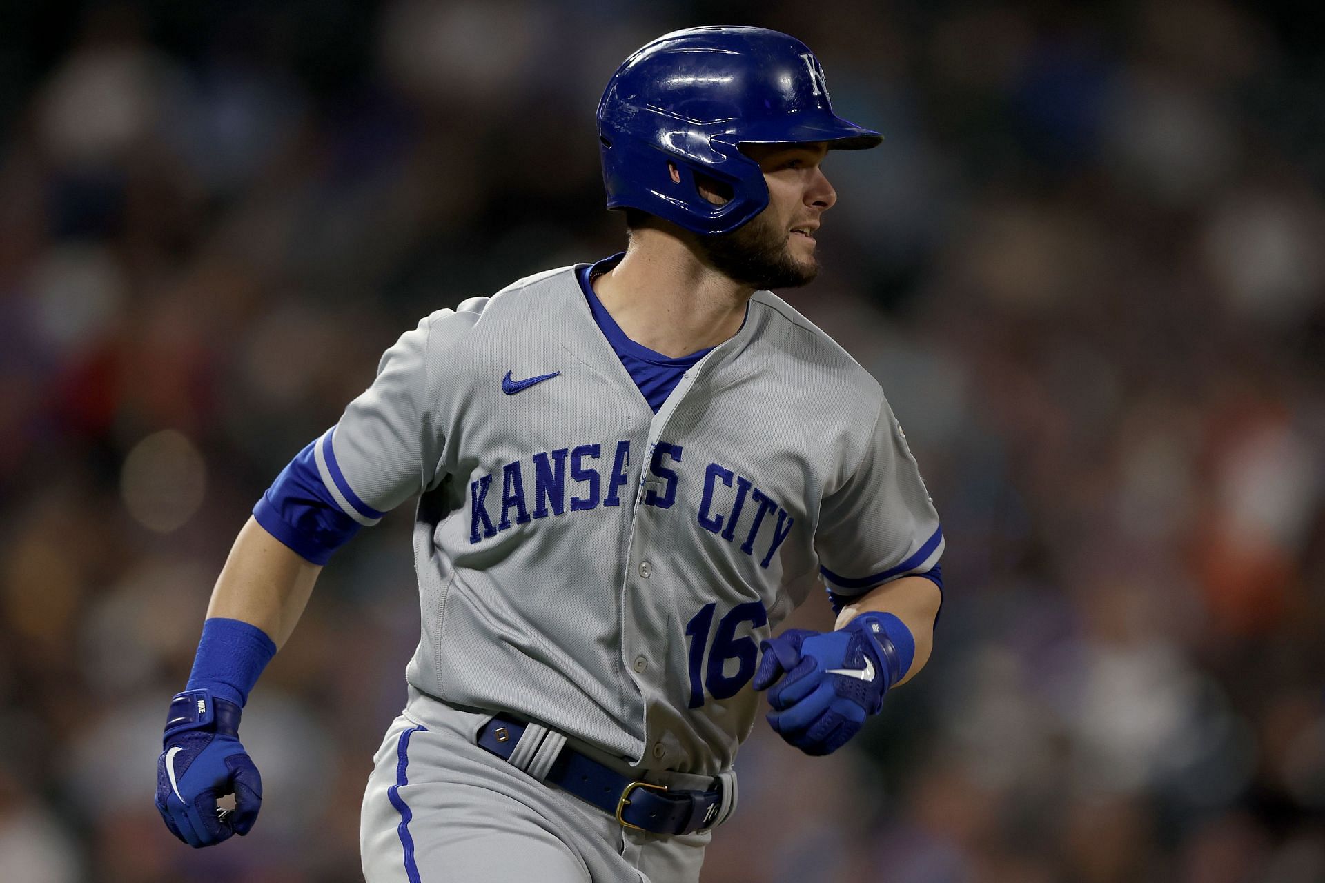 Andrew Benintendi runs the bases, Kansas City Royals v Colorado Rockies.