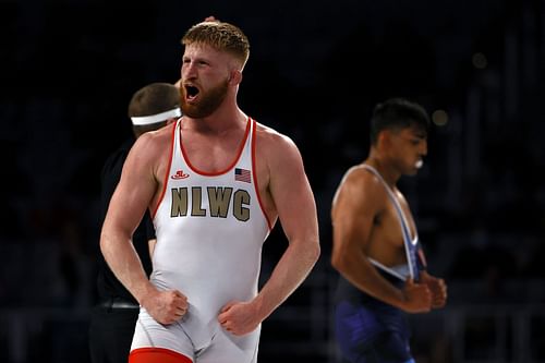 U.S. Olympic Team Trials - Wrestling: Bo Nickal celebrates (Image courtesy of Getty)