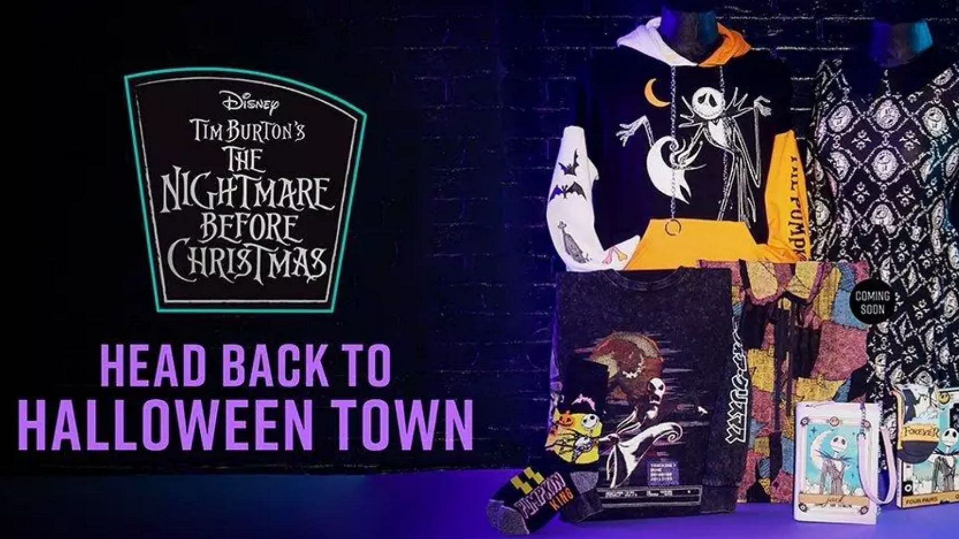 Newly released The Nightmare Before Christmas collection on HotTopic and BoxLunch (Image via HotTopic)