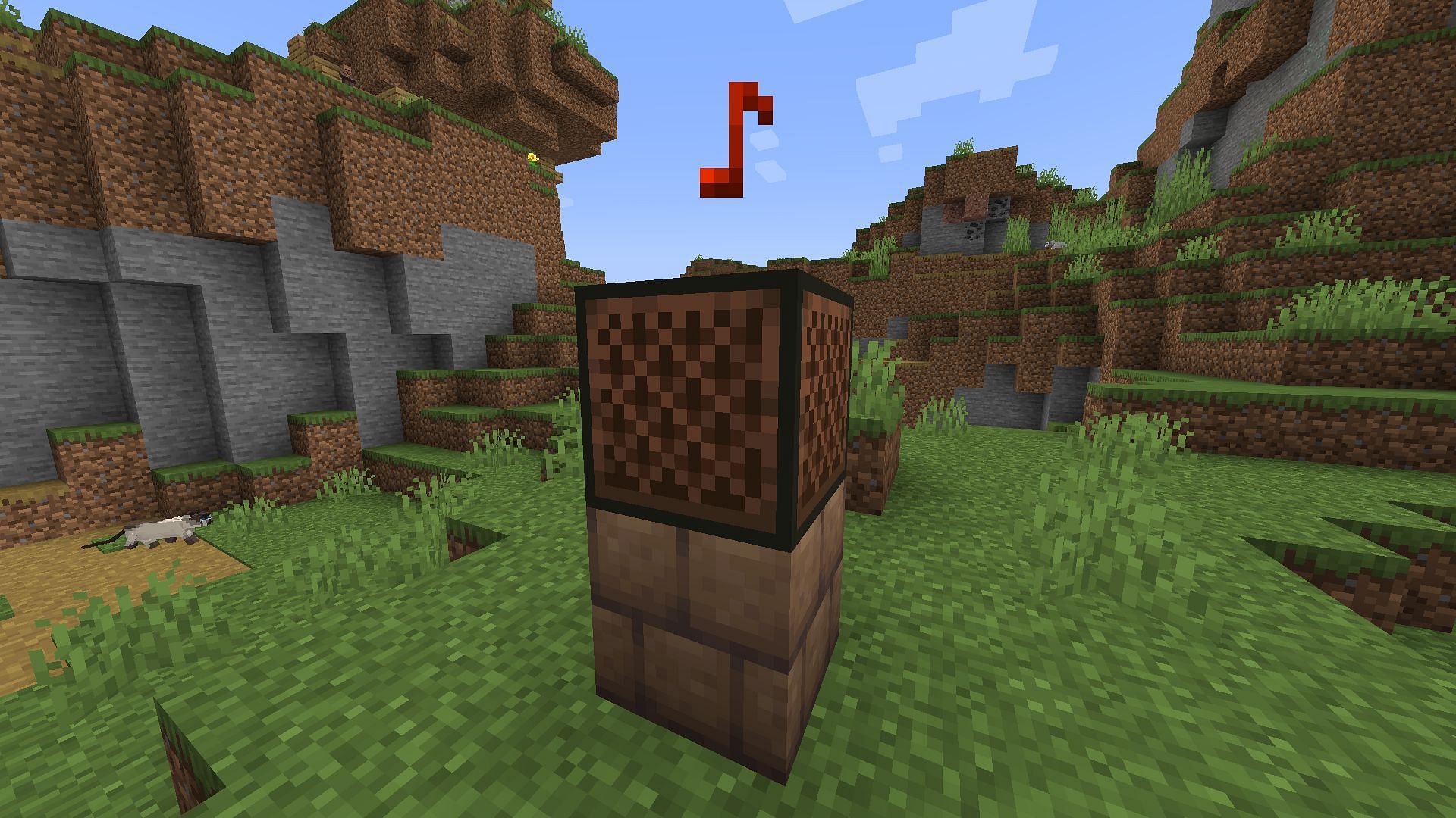 Note block plays bass drum when placed over mud brick (Image via Minecraft 1.19 update)