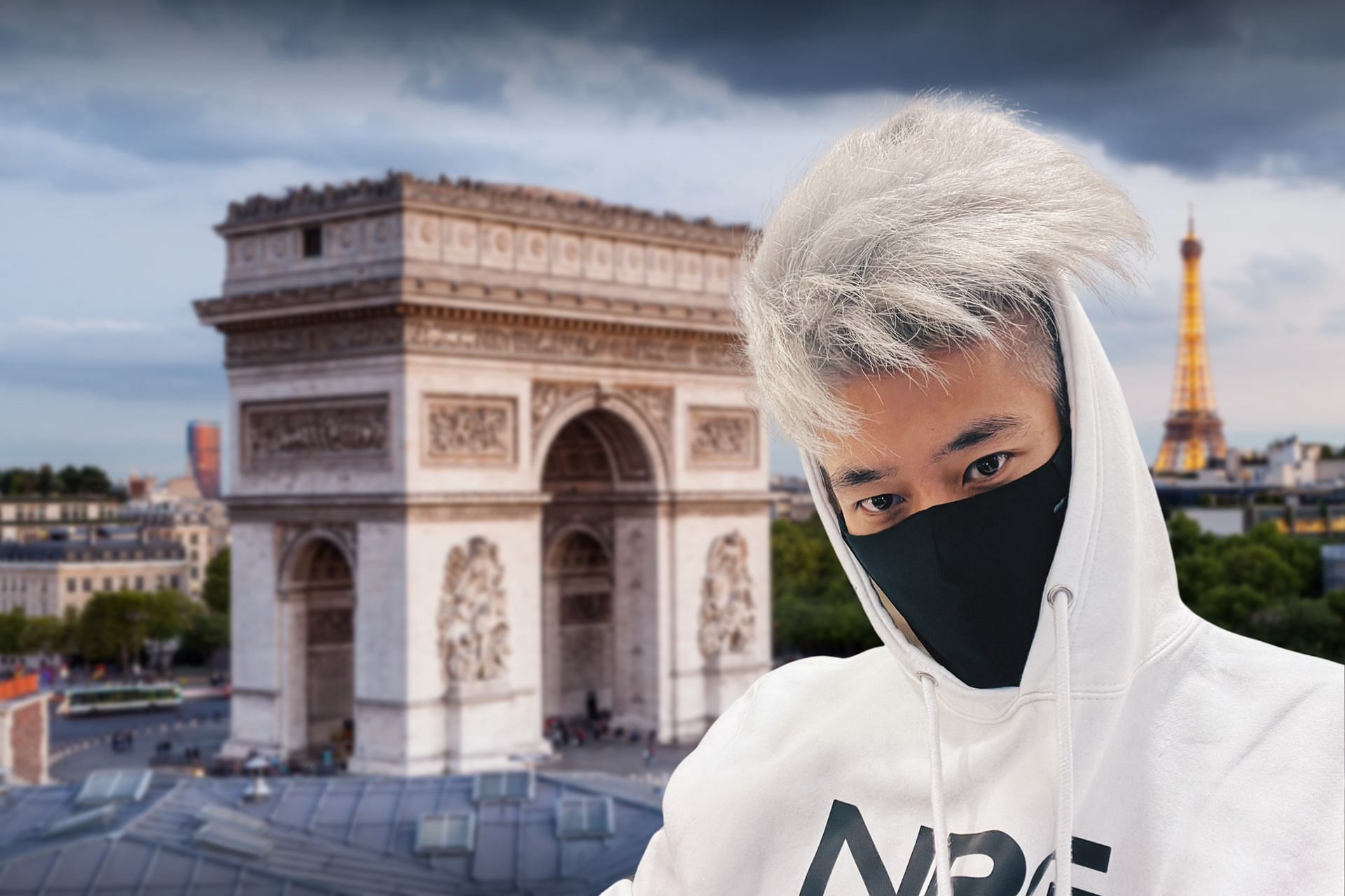 Twitch streamer JoeyKaotic walked down a racist while streaming in France (Image via Sportskeeda)