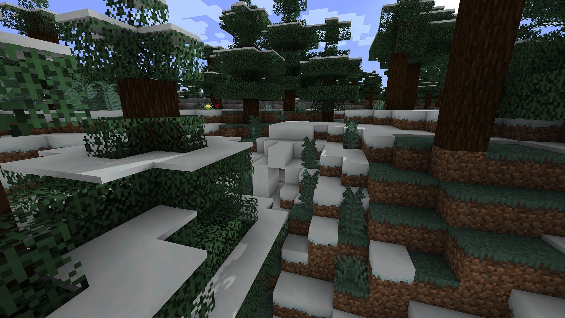 The mostly buried igloo (Image via Minecraft)