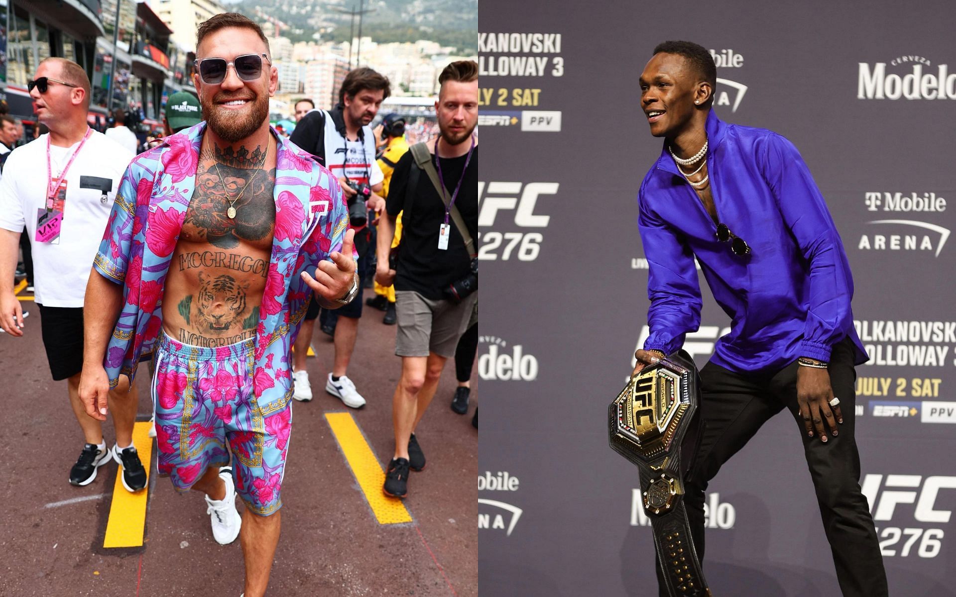 Conor McGregor (Left) and Israel Adesanya (Right) (Images courtesy of Getty)