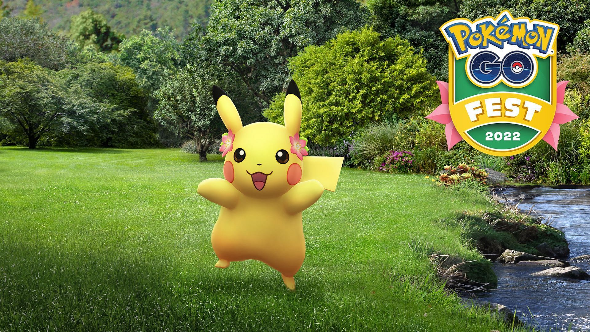 This event features a special Pikachu decorated with Gracidea flowers (Image via Niantic)