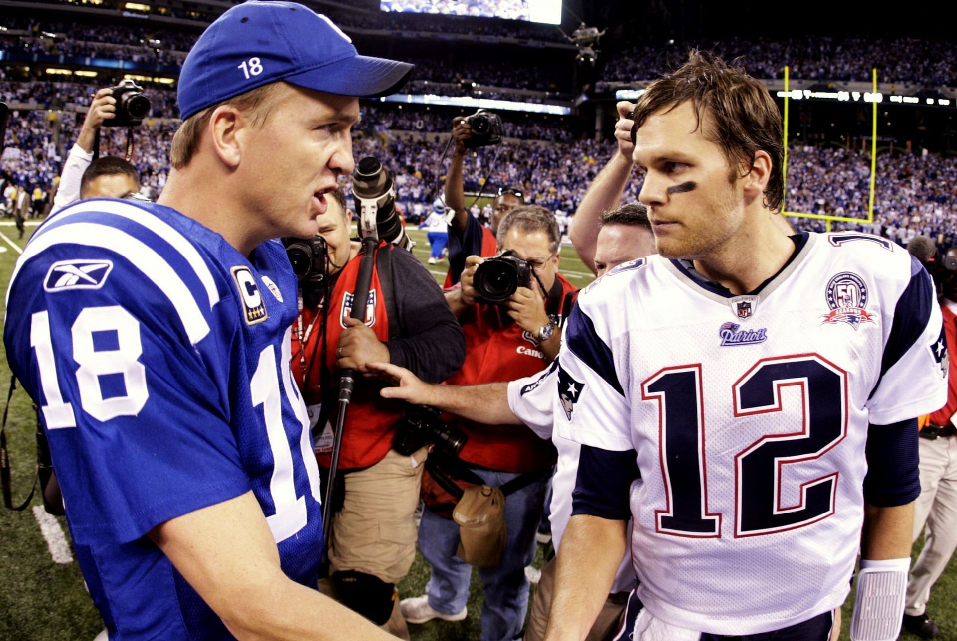 QBs Tom Brady and Peyton Manning