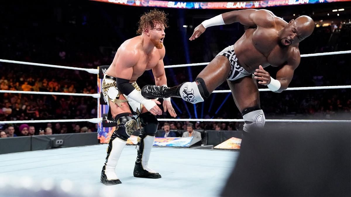Buddy Murphy defeated Apollo Crews by disqualification