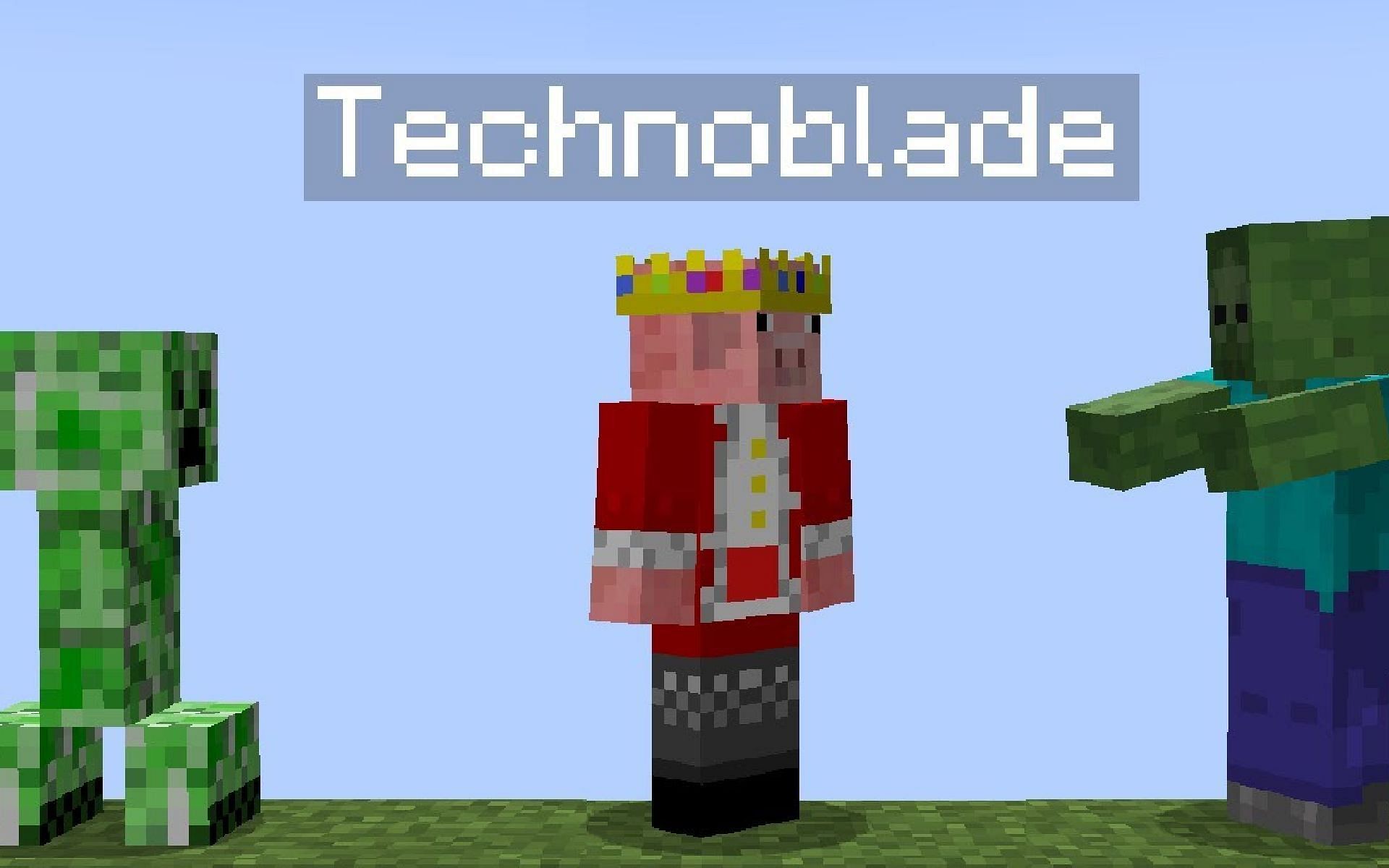 My Skin with a black ribbon for technoblades death