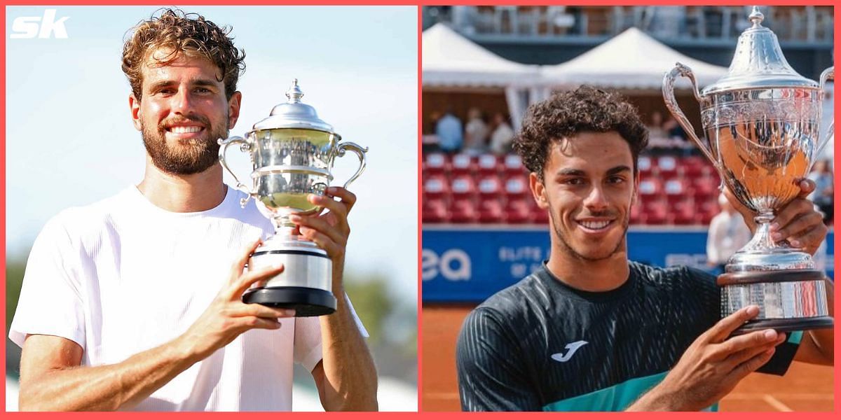 Maxime Cressy (left) and Francisco Cerundolo won their maiden ATP titles