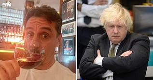 "Work event" - Manchester United legend Gary Neville takes dig at Boris Johnson on Twitter after Rishi Sunak and Sajid Javid walk out