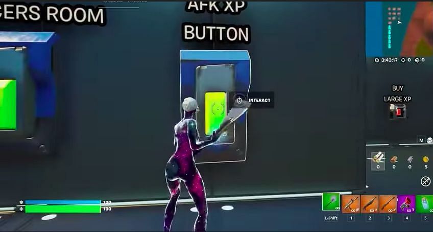 The AFK XP button activates more XP (Image via GKI/YouTube)