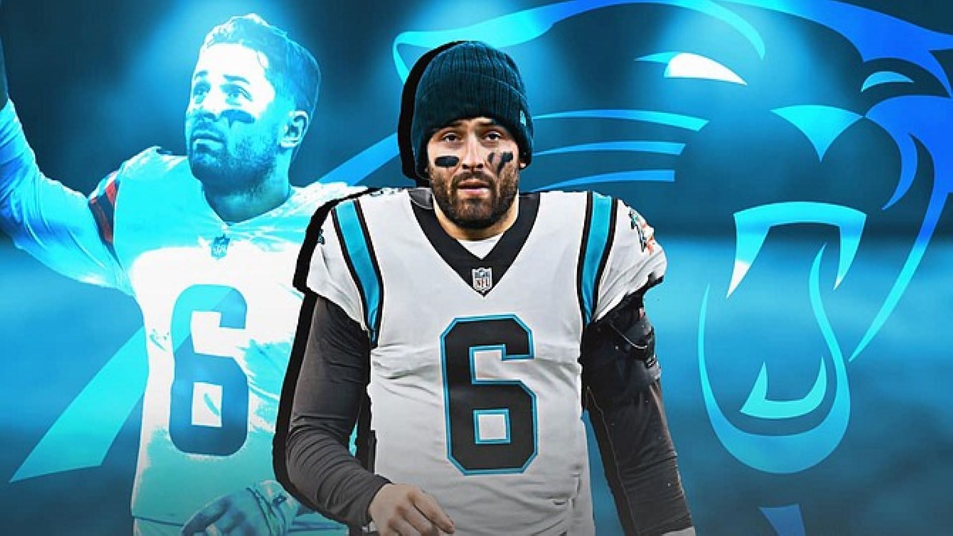 Baker Mayfield in Carolina Panthers uniform
