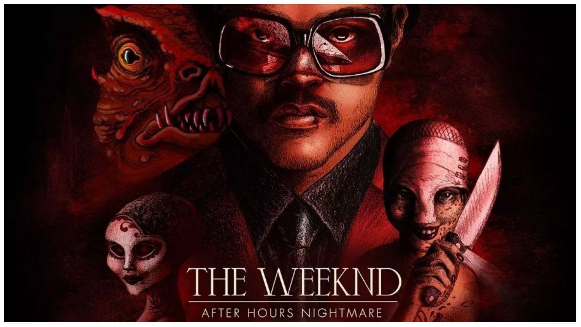 The Weeknd: After Hours Nightmare will feature characters derived from Abel&#039;s music and short films (Image via rpenajr89/Twitter)